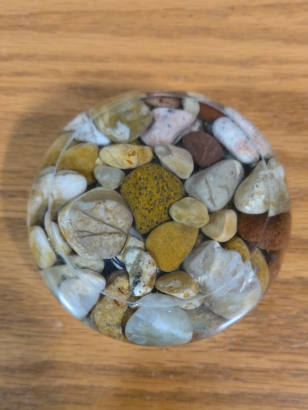 Natural River Rock Tealight Candle Holder - Multicolor